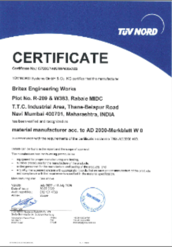 Britex PED Cert NEW [2022-2025] PED Certificate (1)