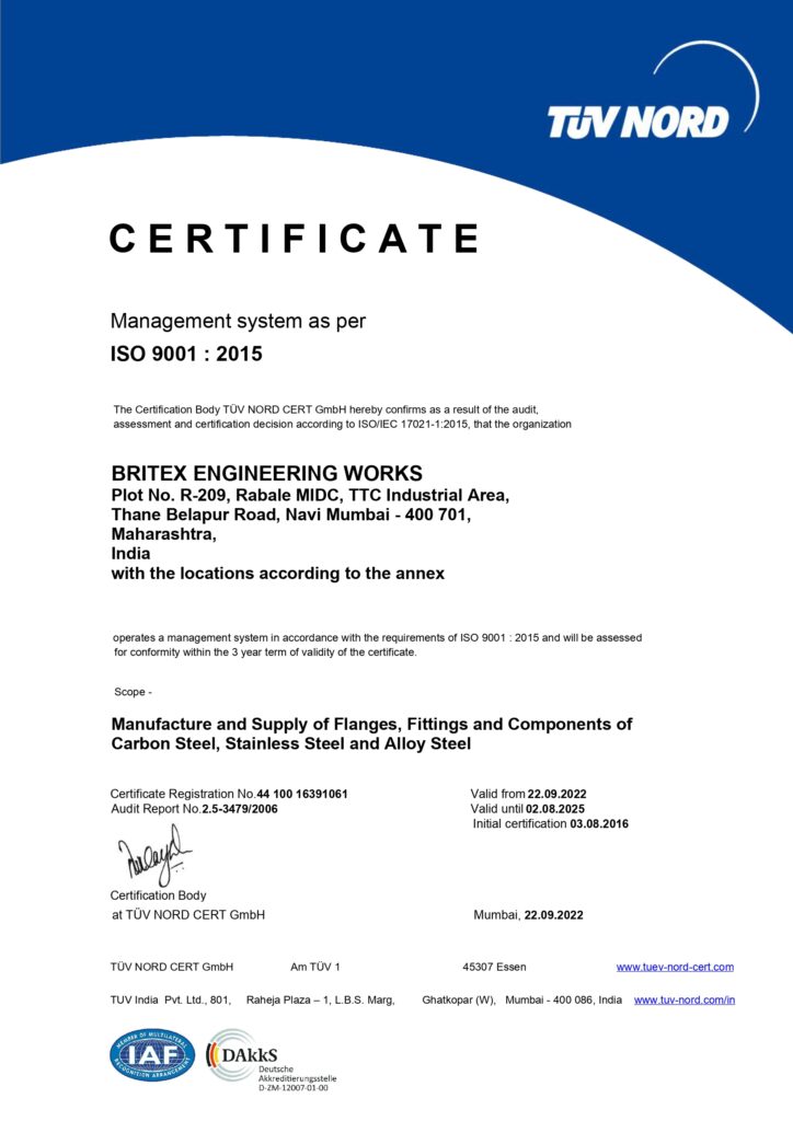 ISO 9001-2015 Certificate